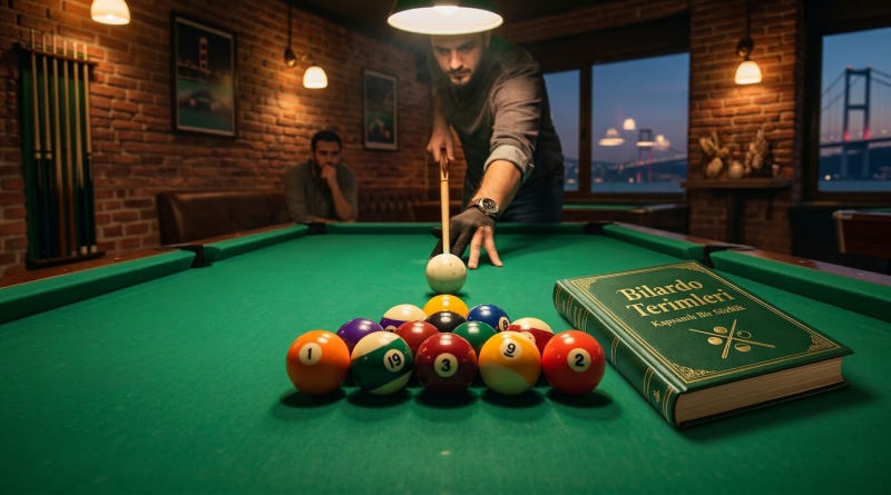 Bilardo terimleri ve jargonlarını öğrenmek isteyenler için masa üzerinde ıstaka ve toplar