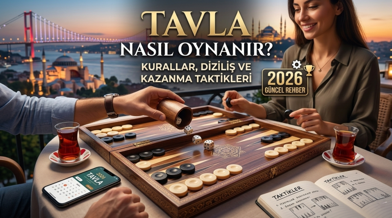 Tavla nasıl oynanır arayanlar için standart tavla dizilişi ve temel kurallar tahtası